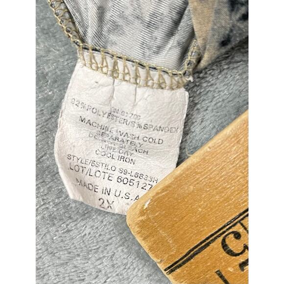 Vintage 90s Y2K Sharon Anthony Moody Floral Top 2X Stretchy Plus Size Fairy - Picture 11 of 15